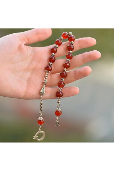 Taş Sandığı 10 Mm Red Agate Stone Zaza Rosary
