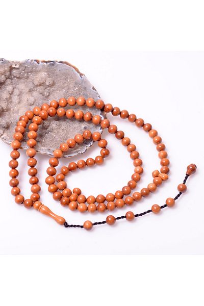 Taş Sandığı 8 mm Cherry Wood Prayer Rosary - Systemed