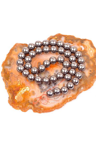 Taş Sandığı 8 Mm Hematite Stone String