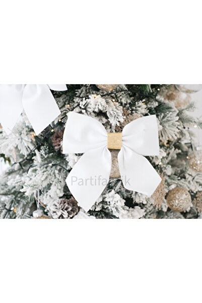 Partifabrik 3 τεμάχια Λευκό Χρώμα 25 εκ. Διακοσμητικό στολίδι για χριστουγενν...