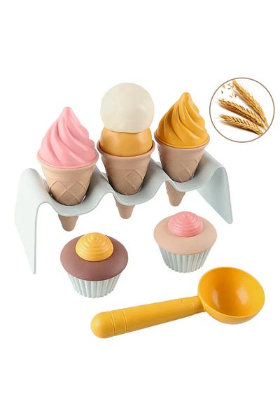 Choice Children play home DIY simulation ice cream model toy wheat straw toy cake gourmet wheat straw toy