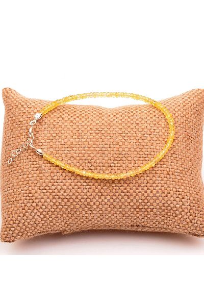Taş Sandığı Yellow Sapphire Stone Bracelet - Silver Apparatus