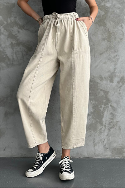 macharel jeans Pantaloni de damă, cu cusături, până la gleznă, 100% bumbac