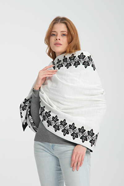 VEGA MODA Σάλι ώμου με μοτίβο Ivy, Κομψό άνετο σάλι ώμου με μοτίβο κισσού, πλεκτό σάλι ώμου, αναστρέψιμο σάλι