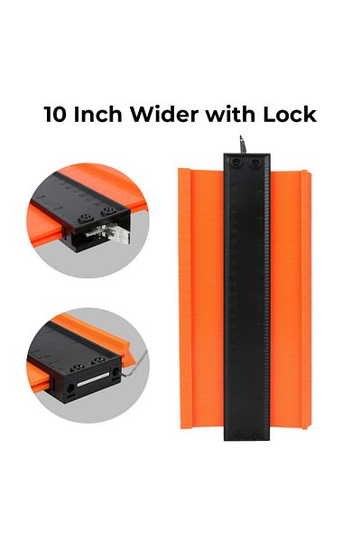 Choice 10 Inch Contour Gauge Profile Duplicator Tool Adjustable Lock Laminate Tiles Meethulp Gauge Alloy Ed