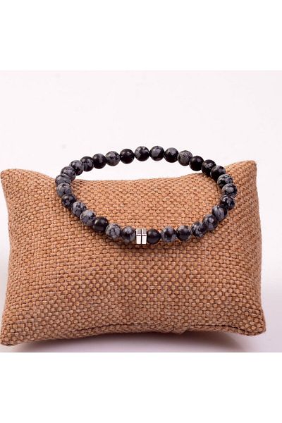 Taş Sandığı Obsidian Stone Bracelet (6 Mm)
