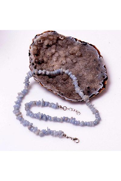 Taş Sandığı Angel Stone Unshaped Necklace - Angelite Stone