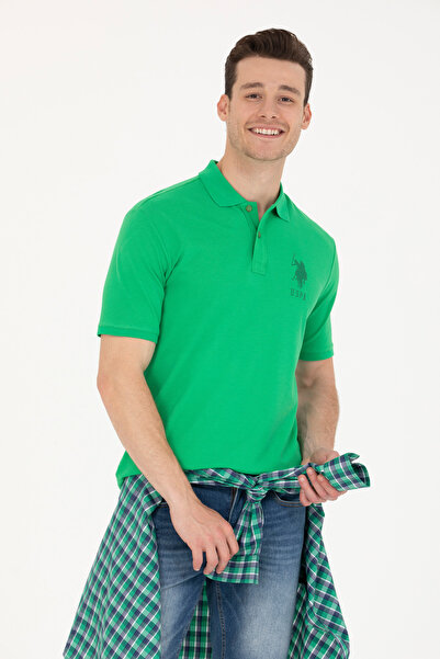 U.S. Polo Assn. Erkek Elma Yeşili Polo Yaka Tişört 50263420-VR020