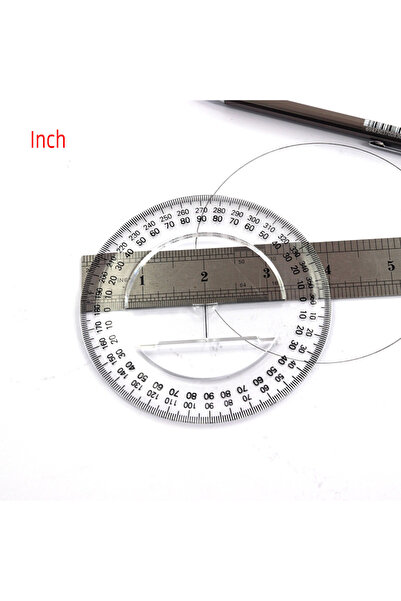 XIEHAIGE مسطرة قياس الزوايا المحمولة مقاس 4 بوصات بقطر 10-20 سم، ذراع تأرجح بلاستيكية 360 متر، مقاس 360 متر،