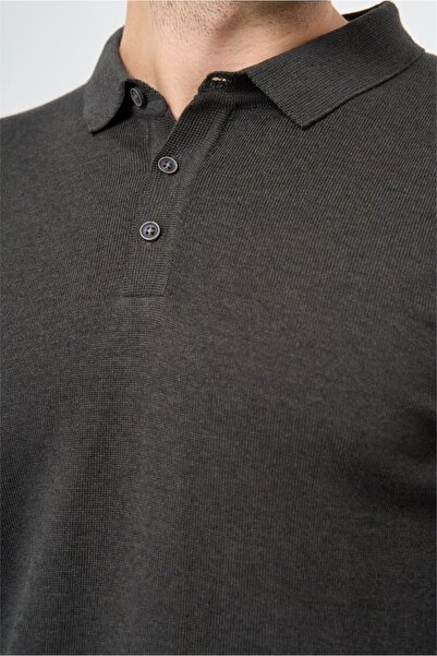 İmza Polo Neck Classic Comfort Fit Knitwear - Long Sleeve, Dark Anthracite 1012245007