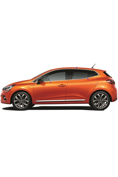 Niken Renault Clio 5 Cam Çıtası Komple Set Kromu Nikelajı 12 Parça