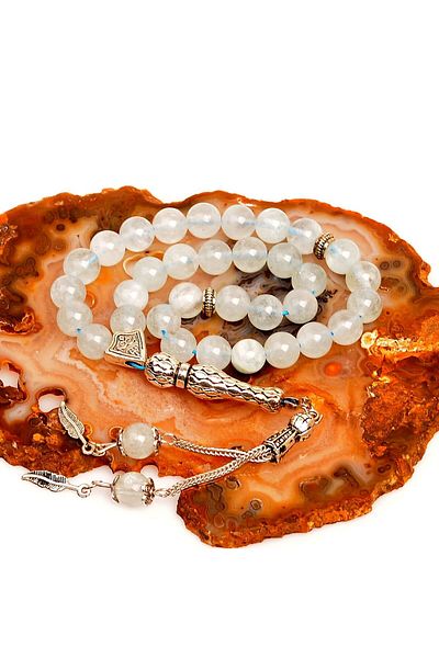 Taş Sandığı Aquamarine Stone Rosary (8 mm)