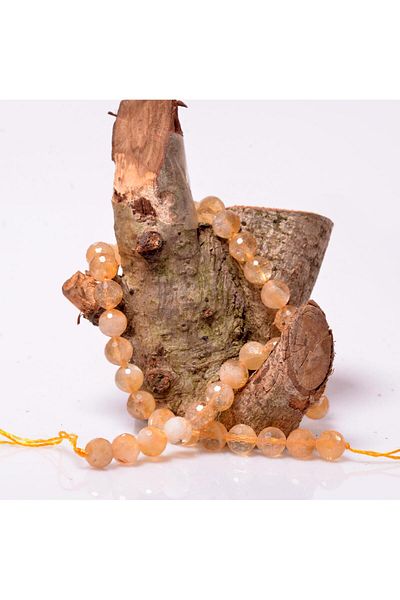 Taş Sandığı 10 Mm Wide Citrine Stone Facet Cut String
