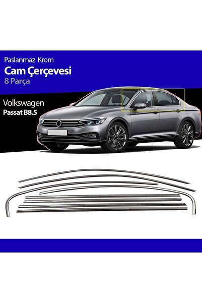 Niken Volkswagen Passat B8.5 Cam Çıtası Kromu Nikelajı 2019 Sonrası
