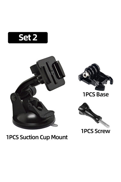 Choice حامل سيارة أسود اللون مزود بكوب شفط، مناسب لكاميرات GoPro Hero 13 و12 ...