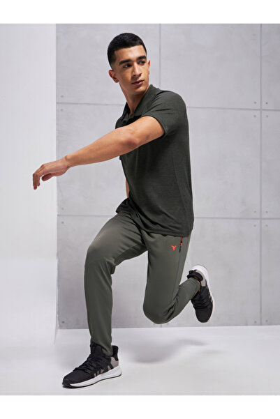 Technosport By Styli Solid Slim Fit Track Pants with Techno Dry