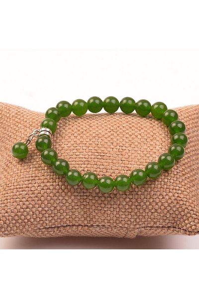 Taş Sandığı Jade Stone Bracelet (8 Mm)