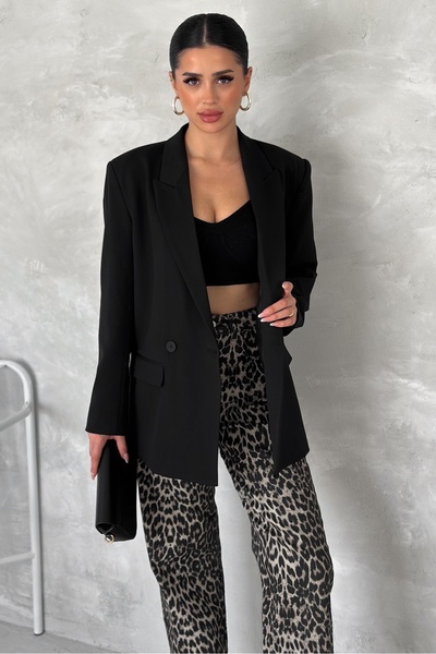 FEMELLE Дамско сако със сива подплата