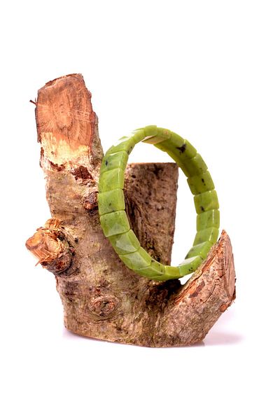 Taş Sandığı Jade Stone Bracelet - Square Cut