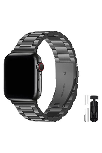 redmud teknoloji Apple Watch Seri 10 46 mm ile Uyumlu Paslanmaz Çelik Kordon ...