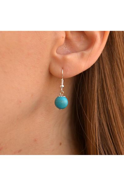 Taş Sandığı Turquoise Stone Earrings