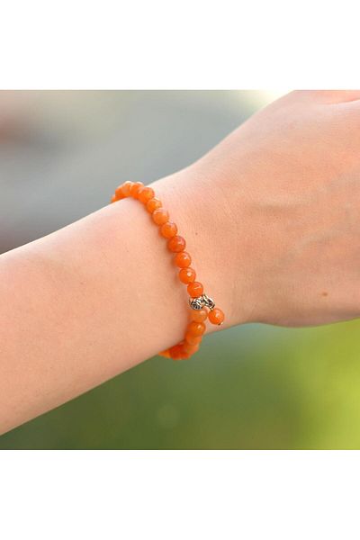 Taş Sandığı Orange Aventurine Stone Bracelet - 6 mm