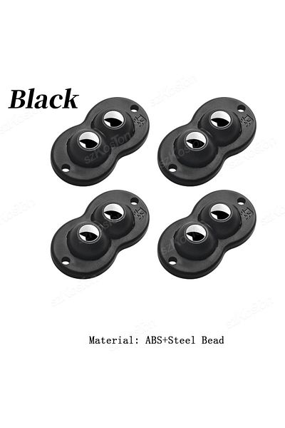 Choice 4PCS Black--Steel ball 16/8/4 Pcs Self Adhesive Caster Wheels Stainless Steel Nylon 360 Degree Rotat