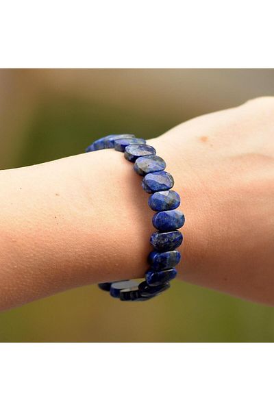 Taş Sandığı Lapis Lazuli Stone Elastic Bracelet