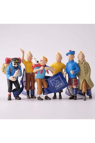 Choice 3st Generation 6pc Les Aventures De Tintin Et Milou 6 Pcs/set Figure 8.5-4.5cm The Adventures Of Tin