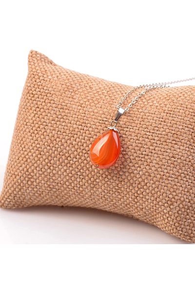 Taş Sandığı Agate Stone Drop Necklace