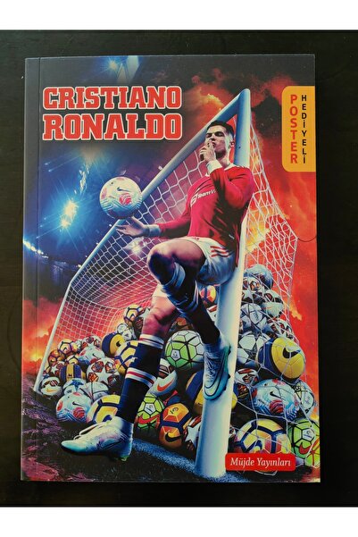 Müjde Yayınevi Poster hediyeli Cristiano ronaldo çıkartmalı futbolcu spor kitap