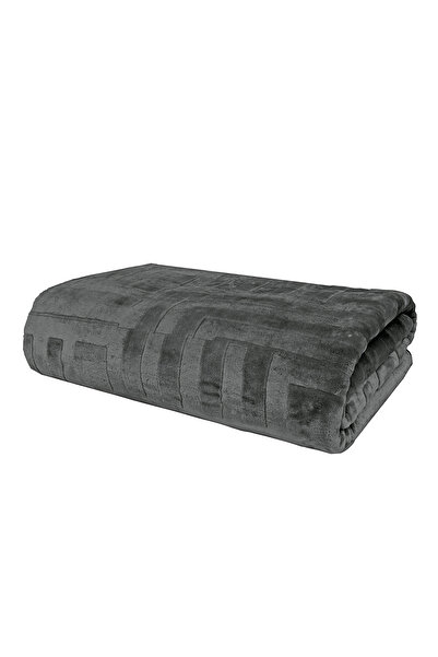 Yataş Palma Anthracite Double Emboss Blanket