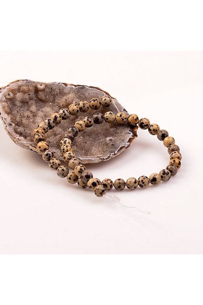 Taş Sandığı Dalmatian Jasper Stone String (8 Mm)