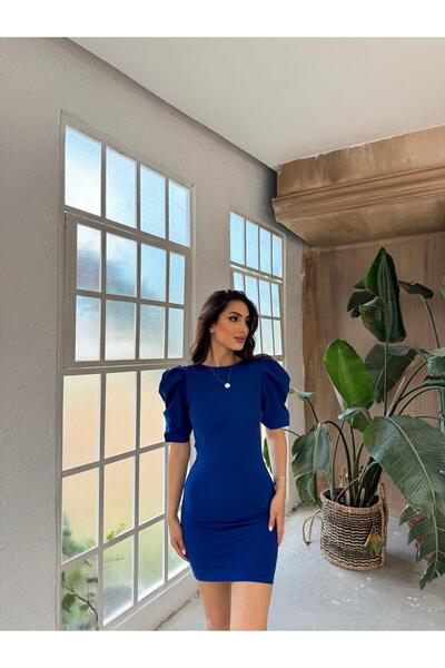 Sindimoda Karpuz Kol Mini Elbise 582540