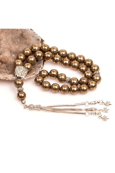 Taş Sandığı Pyrite Stone Rosary (10 Mm)