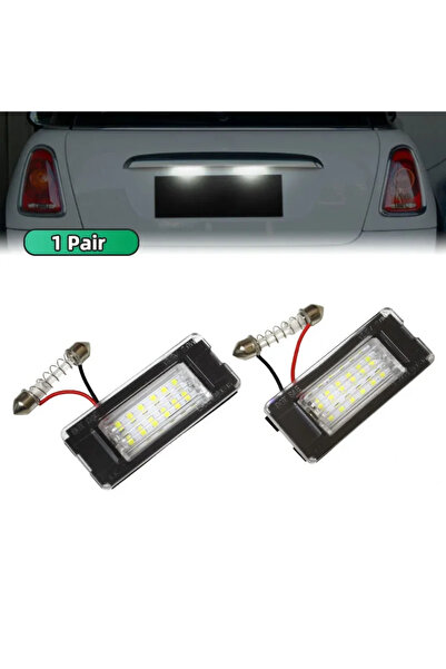 Choice زوج من مصابيح لوحة ترخيص LED بيضاء اللون، مناسبة لسيارات ميني كوبر R56...
