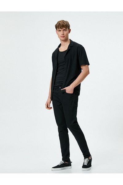 Koton Schwarze Jeanshose für Herren – 4sam40233nd