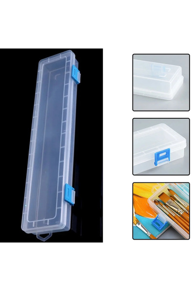 Choice 1Pc White Storage Box 33x7x3.5cm For Brushes Painting Pencils Watercolour Pens Arts Crafts Sewing...