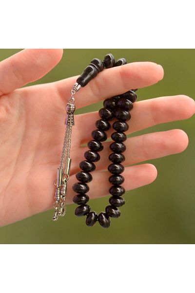 Taş Sandığı Rondel Cut Oltu Stone Prayer Beads - Georgian Fishing Rod