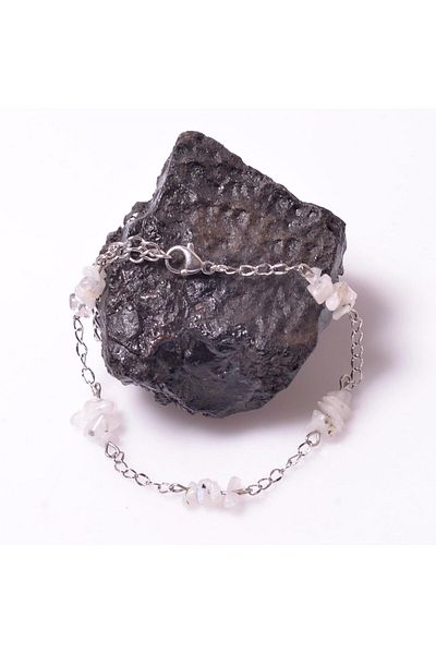 Taş Sandığı Moon Stone Bracelet - Non-Tarnish Chain
