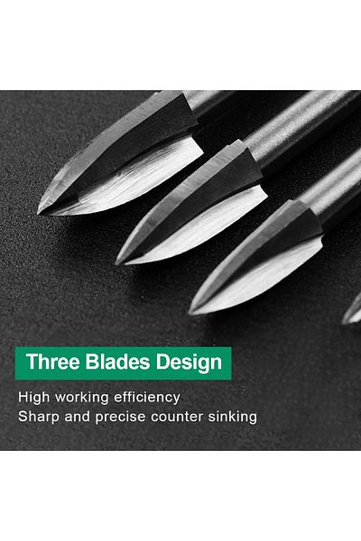 Choice Wood Carving Drill Bits Set for Dremel Rotary Tool 5Pcs Engraving Drill Accessories Bit Wood Craf...