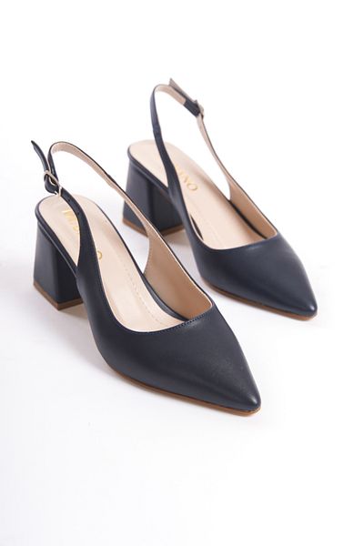 Mubiano Mbzfr5025-lcv Pantofi cu toc albastru bleumarin cu toc bloc scurt pentru femei
