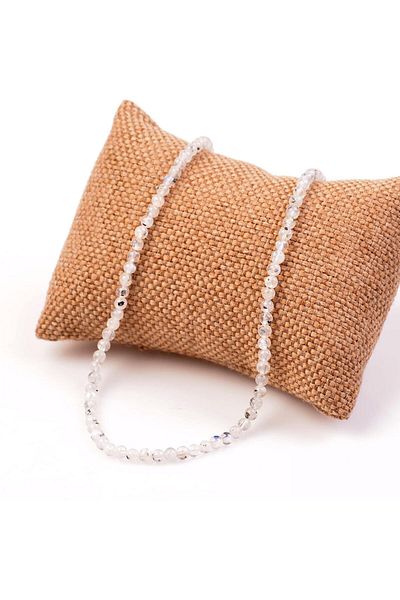 Taş Sandığı Moon Stone String Necklace - 4 mm