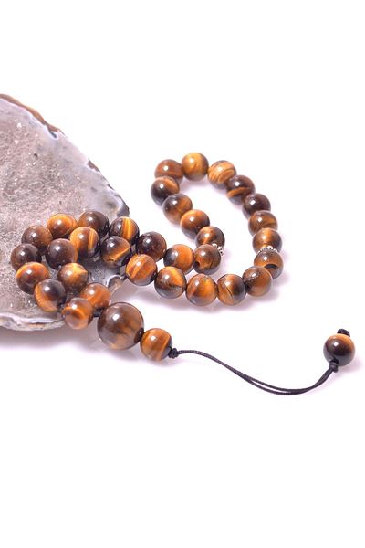 Taş Sandığı 8 mm Tiger Eye Stone Rosary