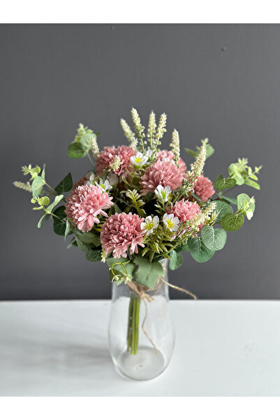 Luvienn Vazo için Kasımpatı-Okaliptus Demeti-Vazo Çiçeği