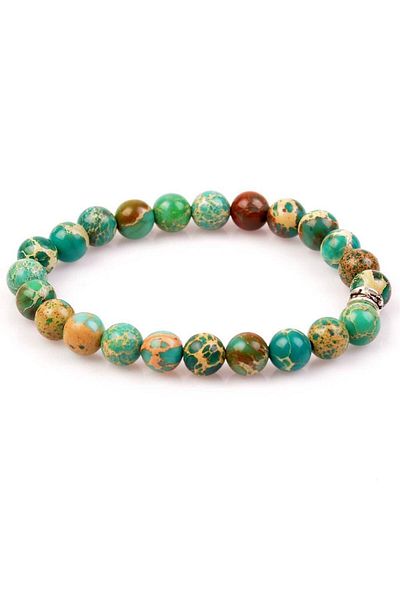 Taş Sandığı Green Variscite Stone Bracelet - 8 Mm