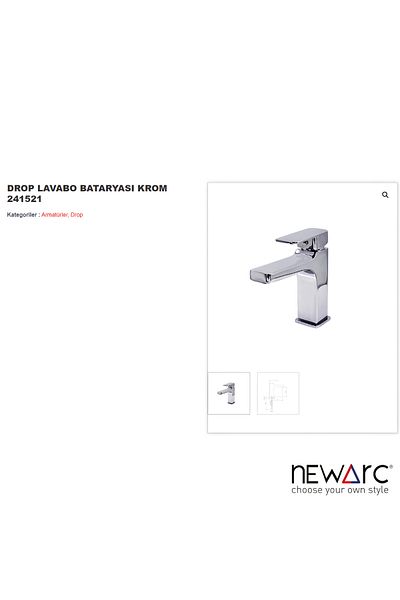 Newarc Chrome Sink Faucet - Drop 241521
