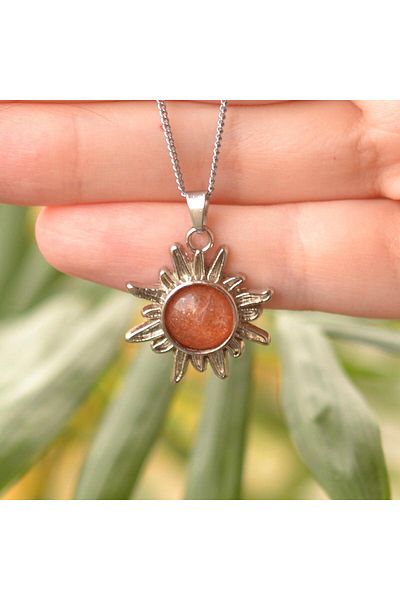 Taş Sandığı Sun Necklace - Sun Stone Detailed