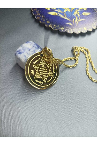 THEHAPPYCHİC Hz. Süleyman Mührü Burgu  Zincir Kolye