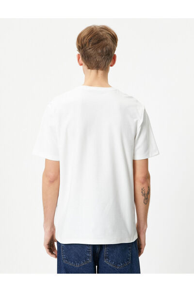 Koton Bisiklet Yaka Tişört Cep Detaylı Kısa Kollu Pamuklu